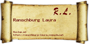 Ranschburg Laura névjegykártya